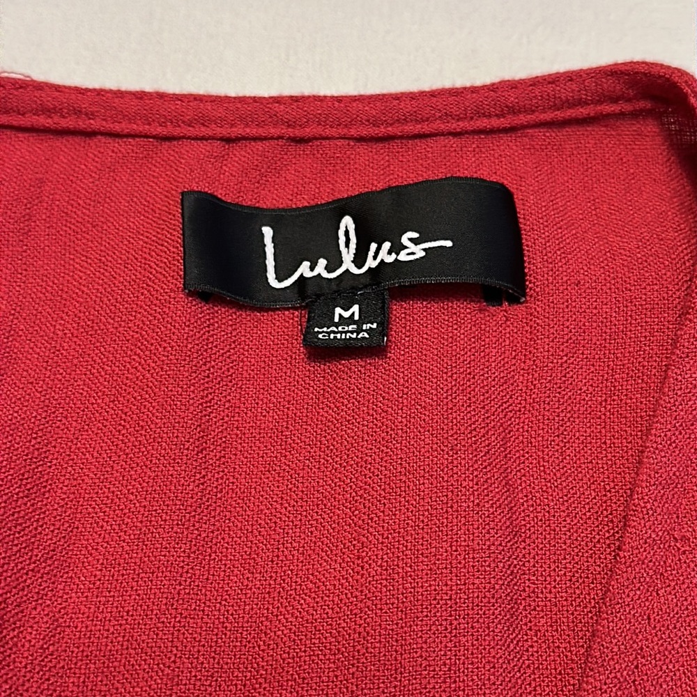 Lulus Buttoned Wrap Dress - Picture 2 of 5